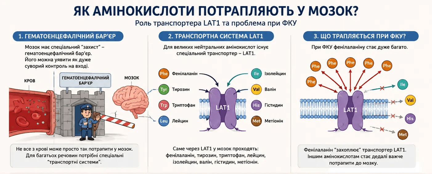 роль LAT1 при ФКУ