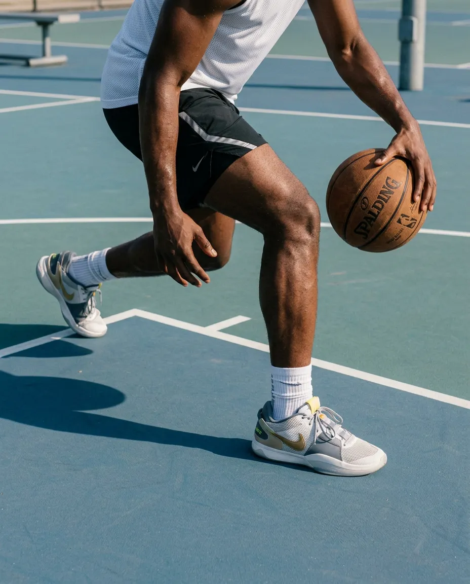 Person playing basketball
