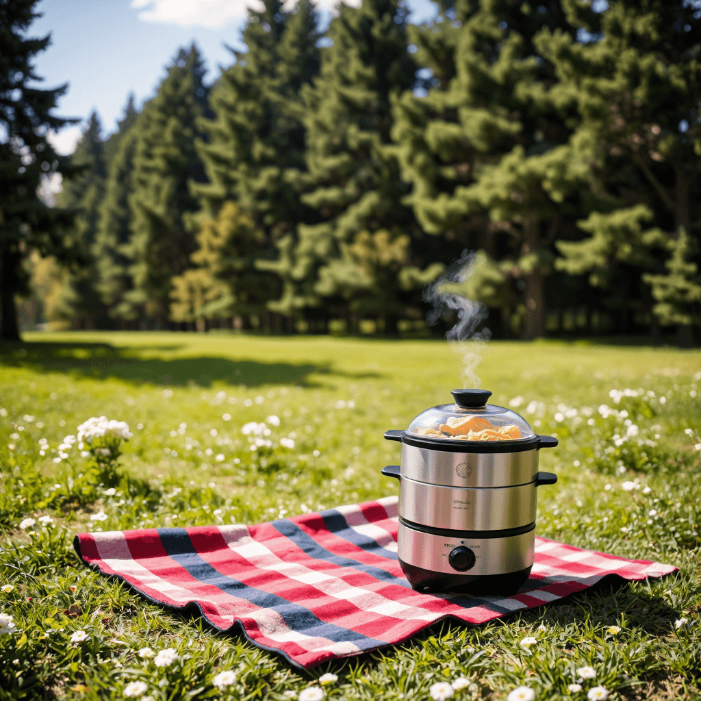 product photography of food steamer