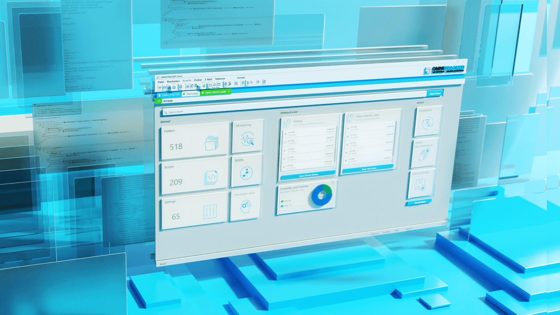 3D render of a software