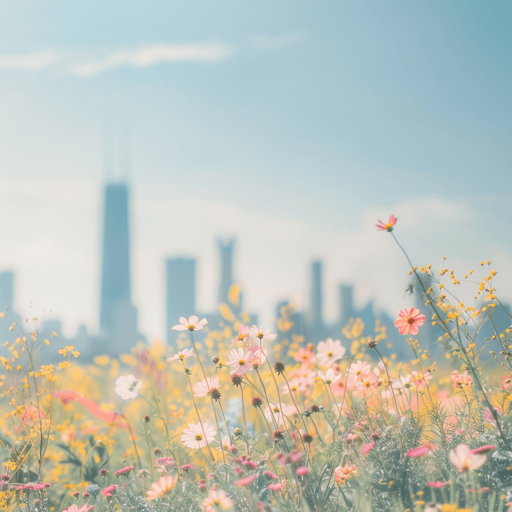 spring in lincoln park Apple Watch collection header image featuring stylized colors and artwork.