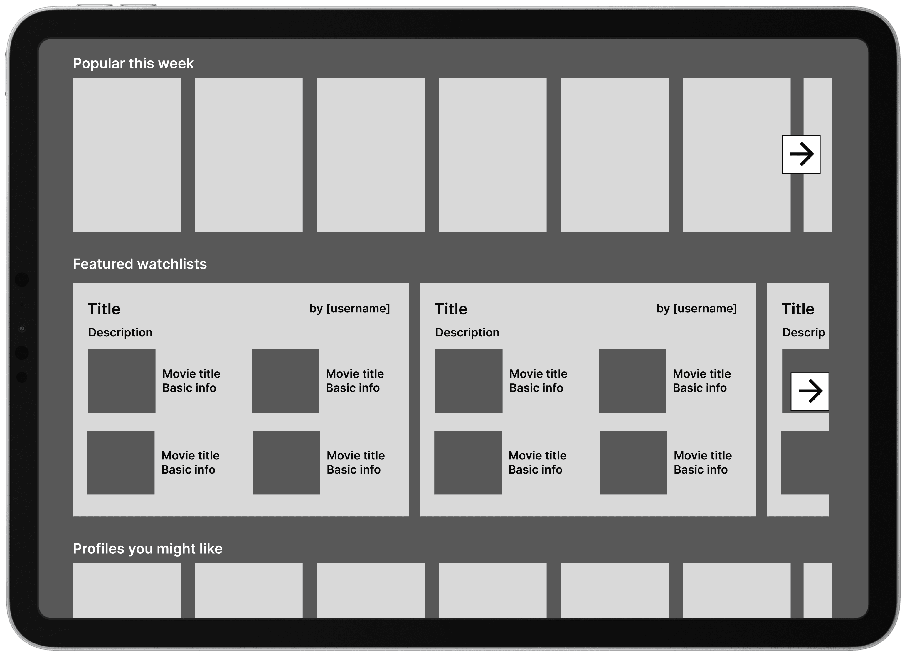 mid-fi desktop wireframe: landing page 2