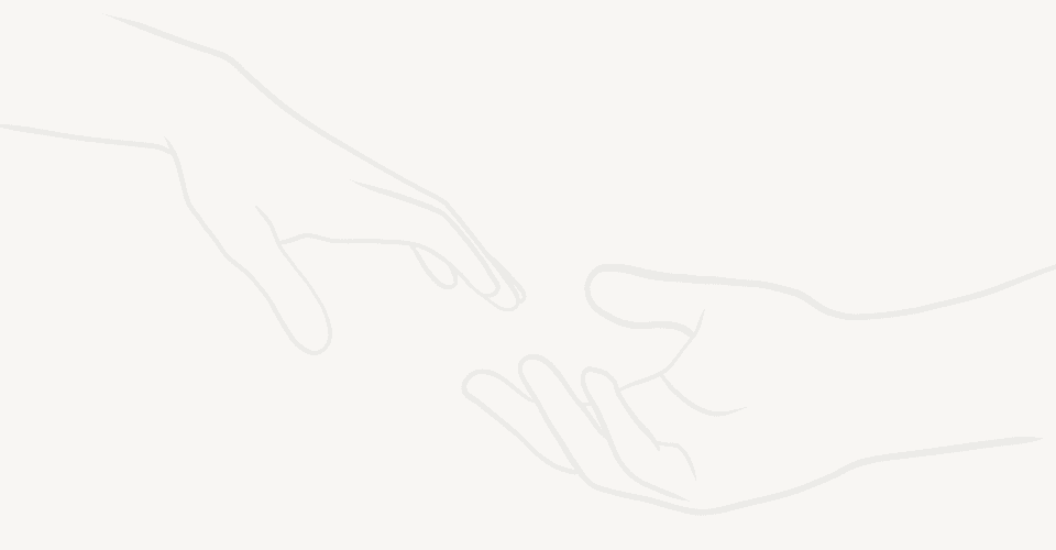 two faith filled hands reaching out to each other