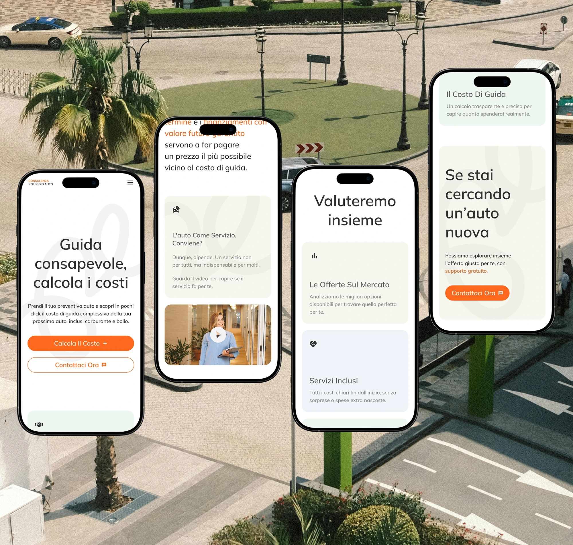 CarRent page view on a smartphone — responsive mobile design