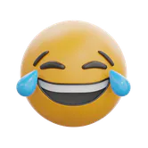 Free 3D laugh face with tears of joy icon