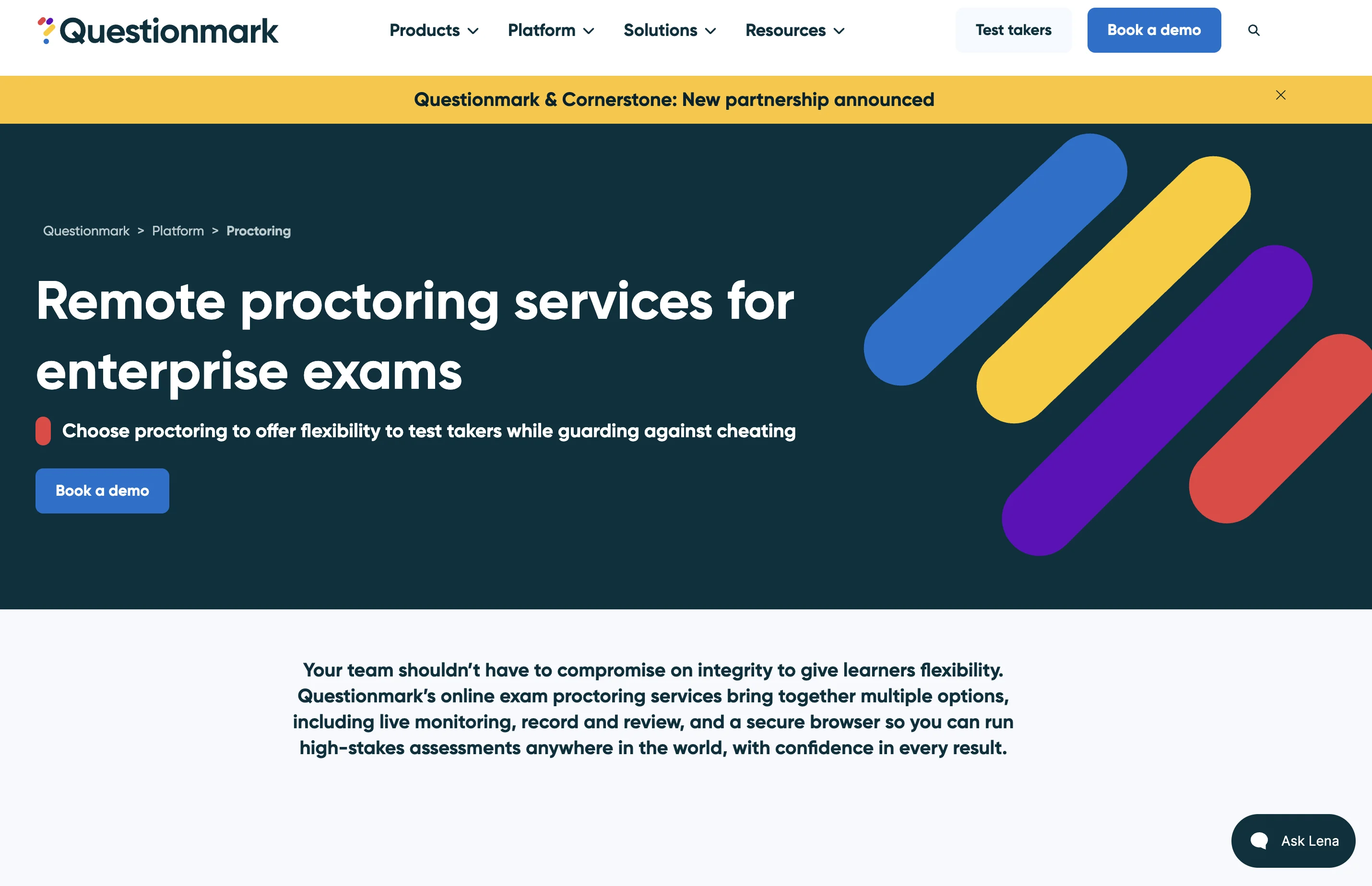 Questionmark website homepage