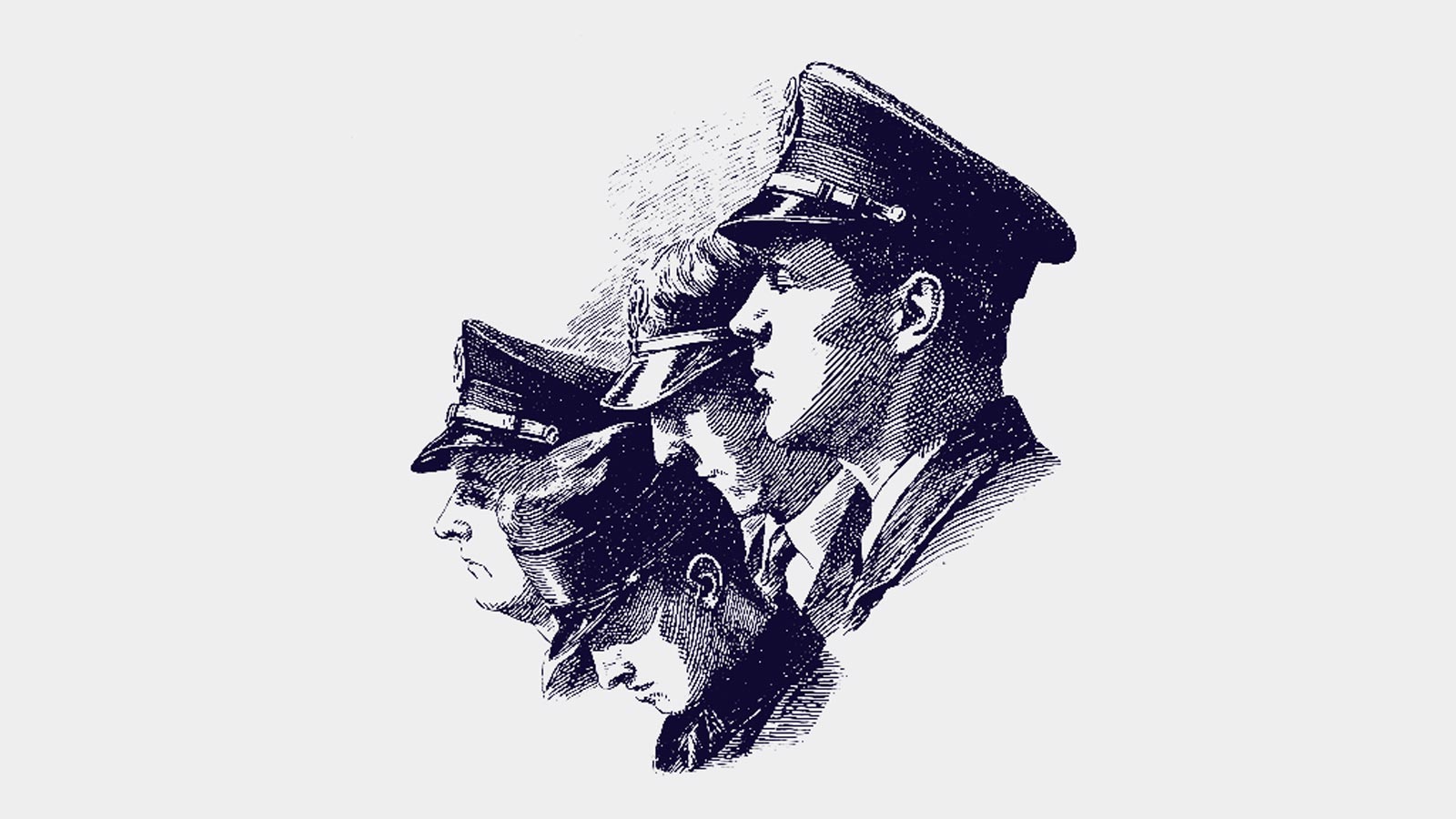 Ilustración que muestra la silueta del rostro de policías en la carta al director Ataque a carabinero en Puerto Varas de IdeaPaís.