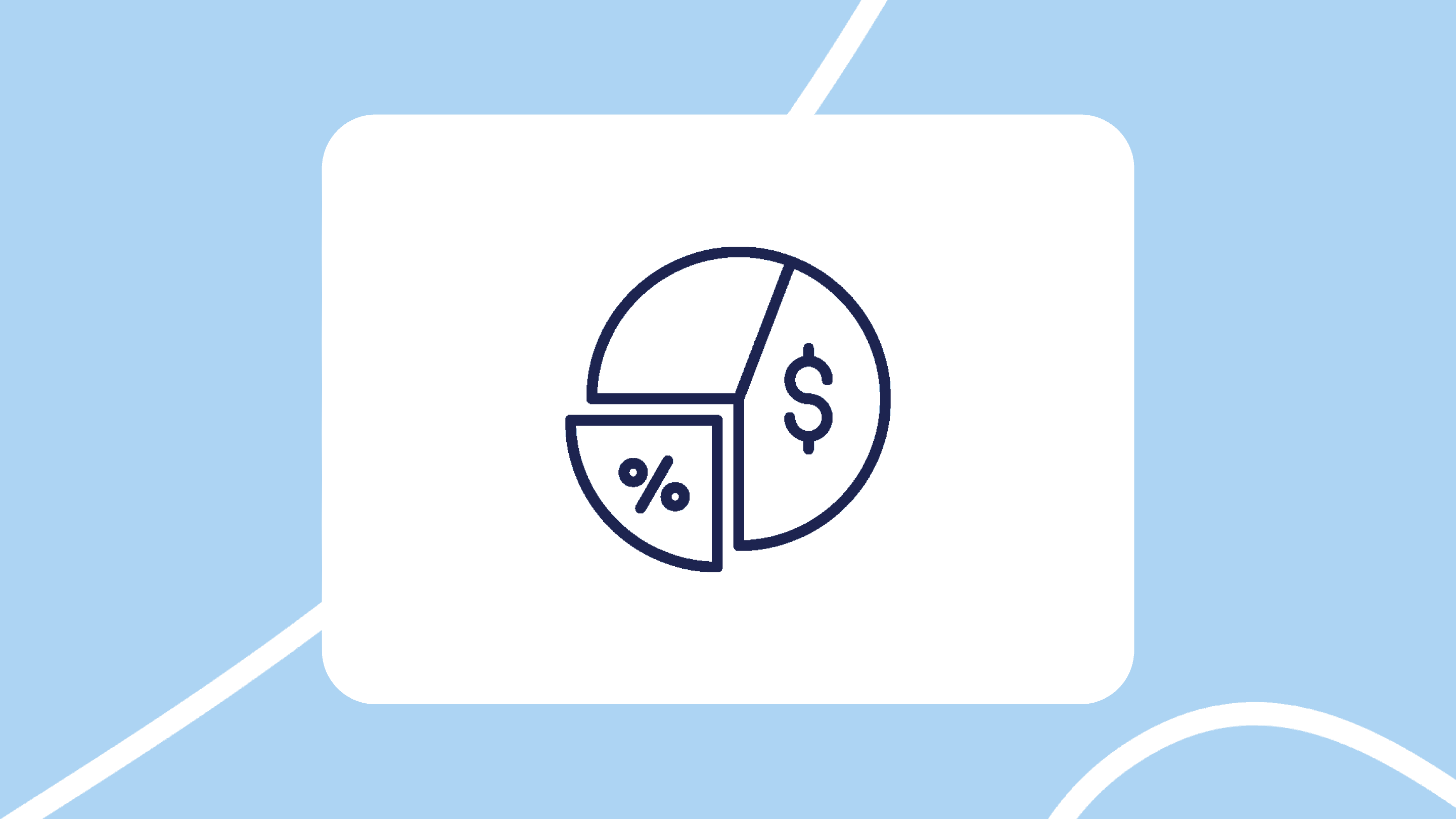 Icono de un gráfico circular con símbolo de dólar y porcentaje, que representa cómo mejorar el margen y la rentabilidad en un concesionario de coches usados.
