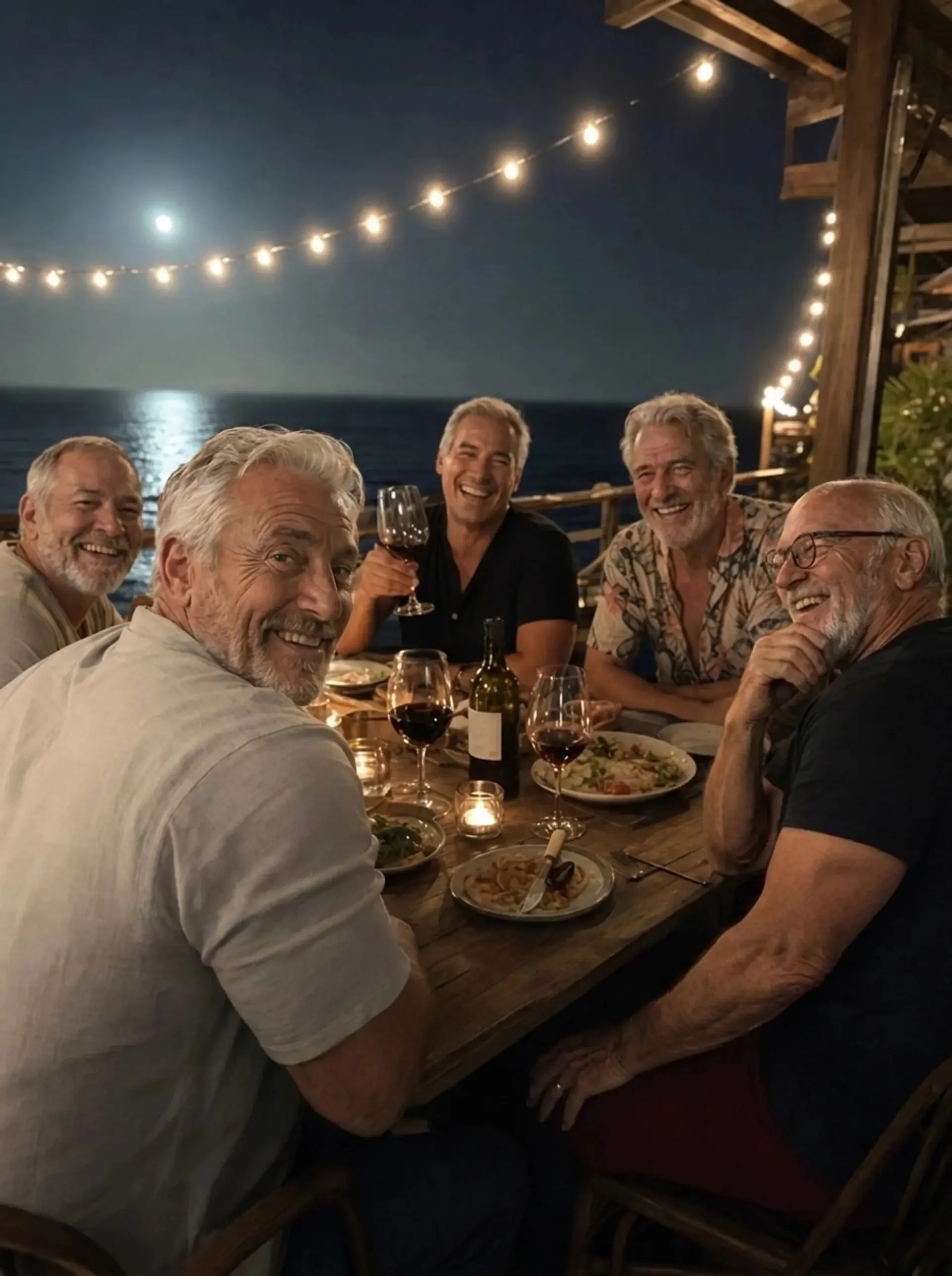 Calm restaurant table, normal volume