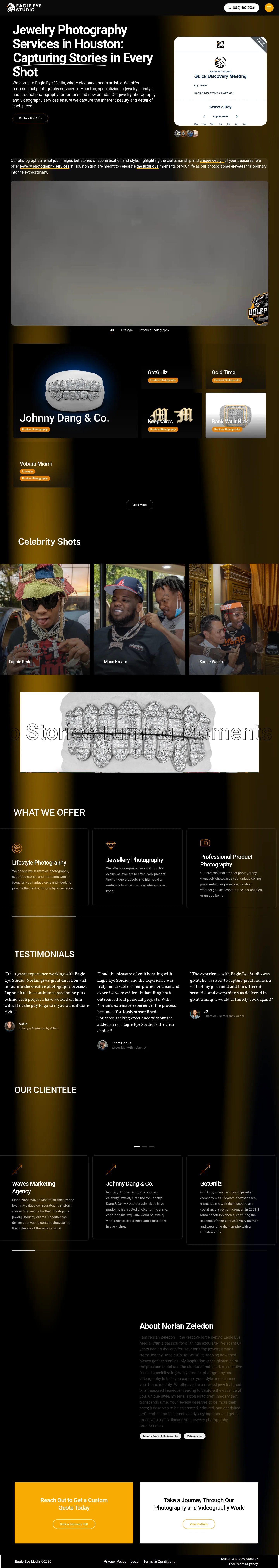 Home - Houston Photography Studio (Eagle Eye Studio) website by Dreams Agency