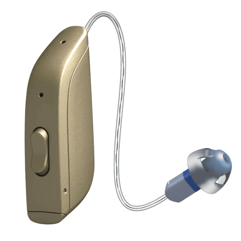 Appareil auditif Resound Omnia 9-61 DRWC, micro-contour rechargeable premium pour une écoute précise. Disponible avec accompagnement Audio Pour Tous.