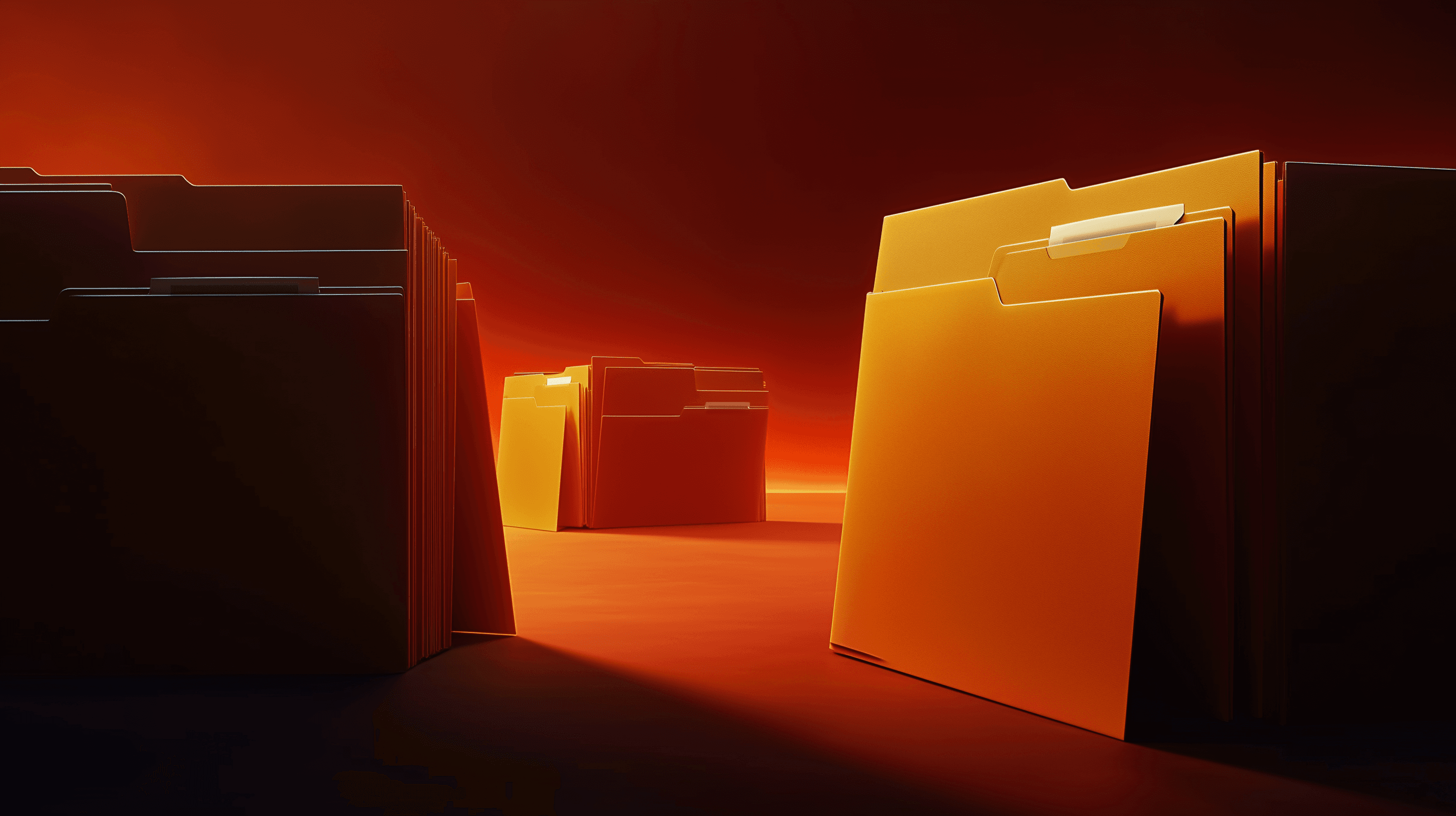 Orange red folders background