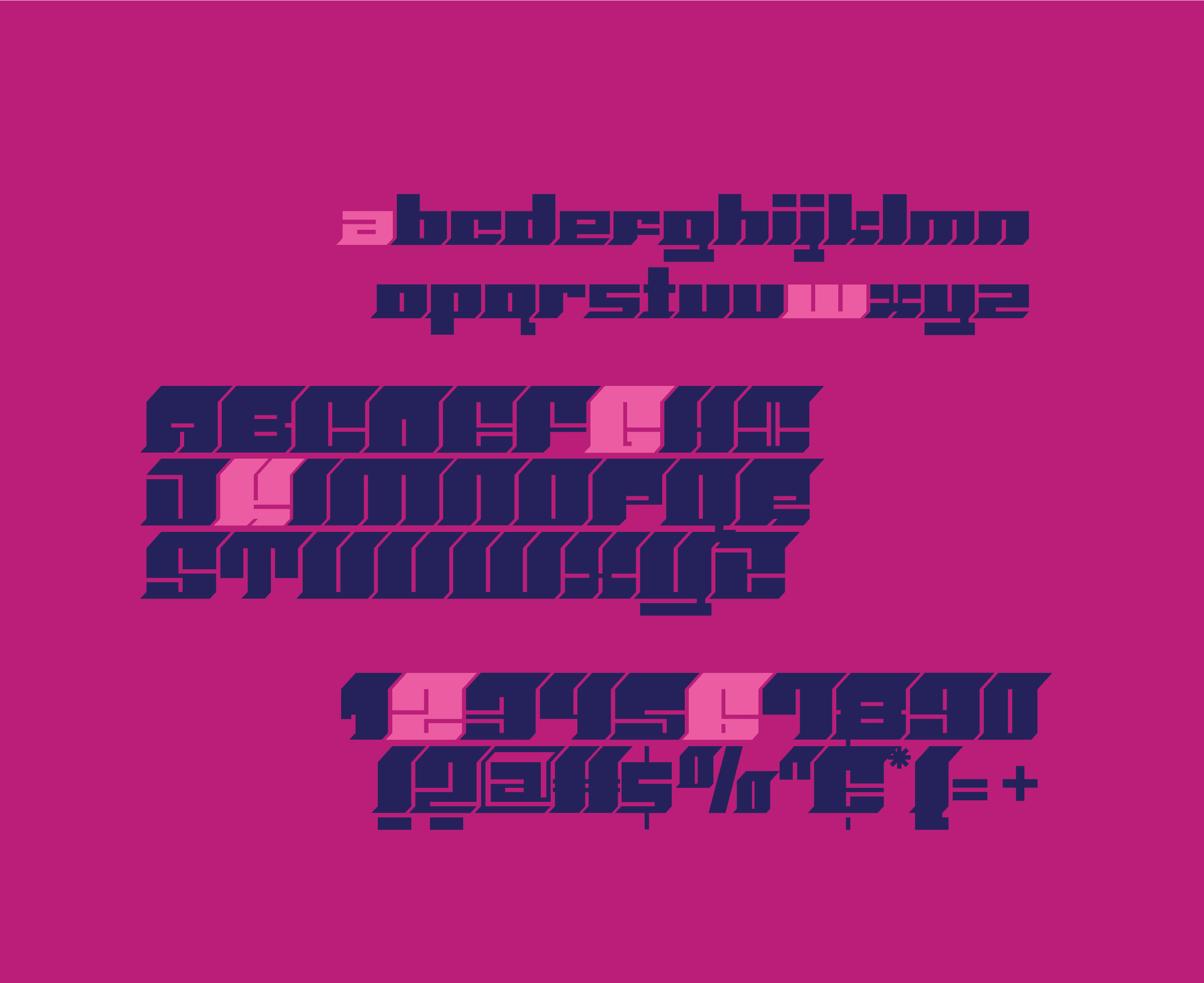 geometric typography sample.