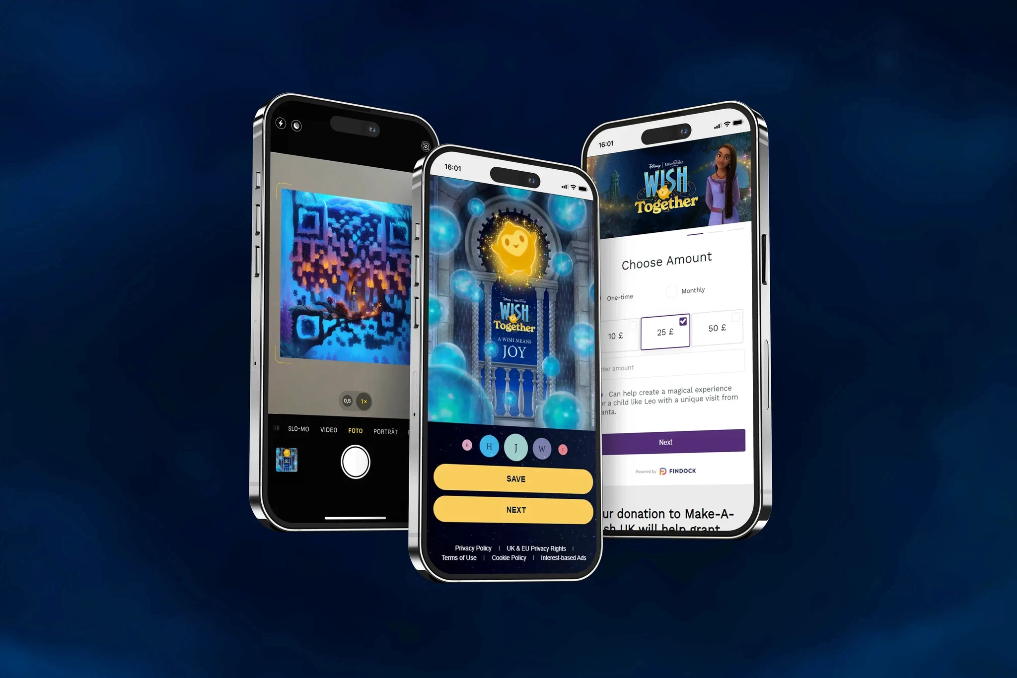 Smartphone-Anwendungen für eine emotionale Spendenaktion mit digitalem Zahlungsprozess