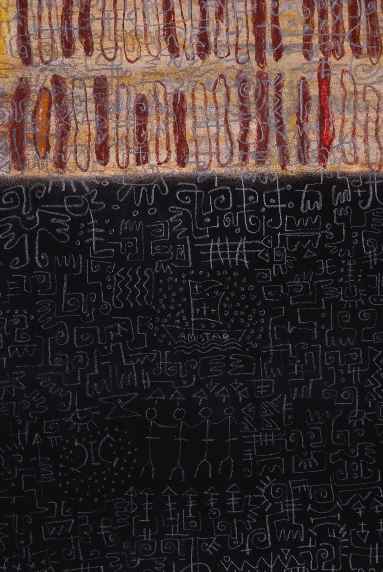 (Detail)Slave Narrative 1
(2007). Pastel and graphite on paper.
60 in. × 44 in.