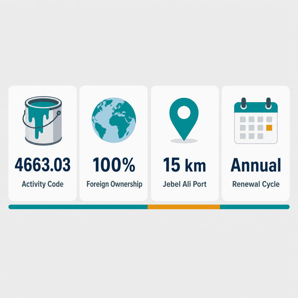Infographic: Paints & Varnishes Wholesale Trading License in Dubai: Cost and Requirements