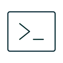 Icono de una terminal de ordenador