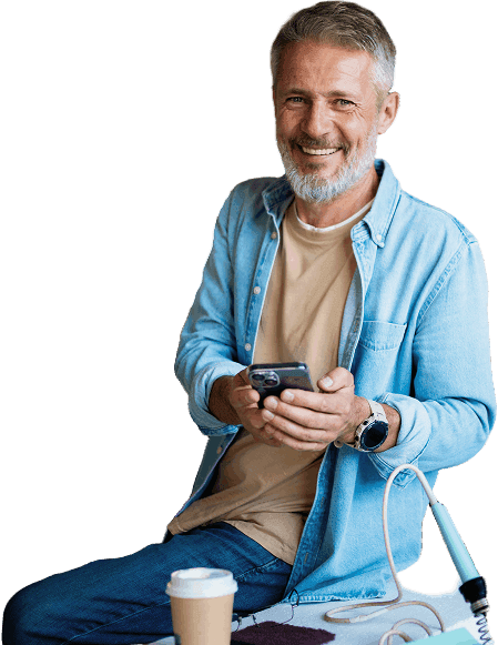 Zufriedenen Geschäftsführer im Handwerk