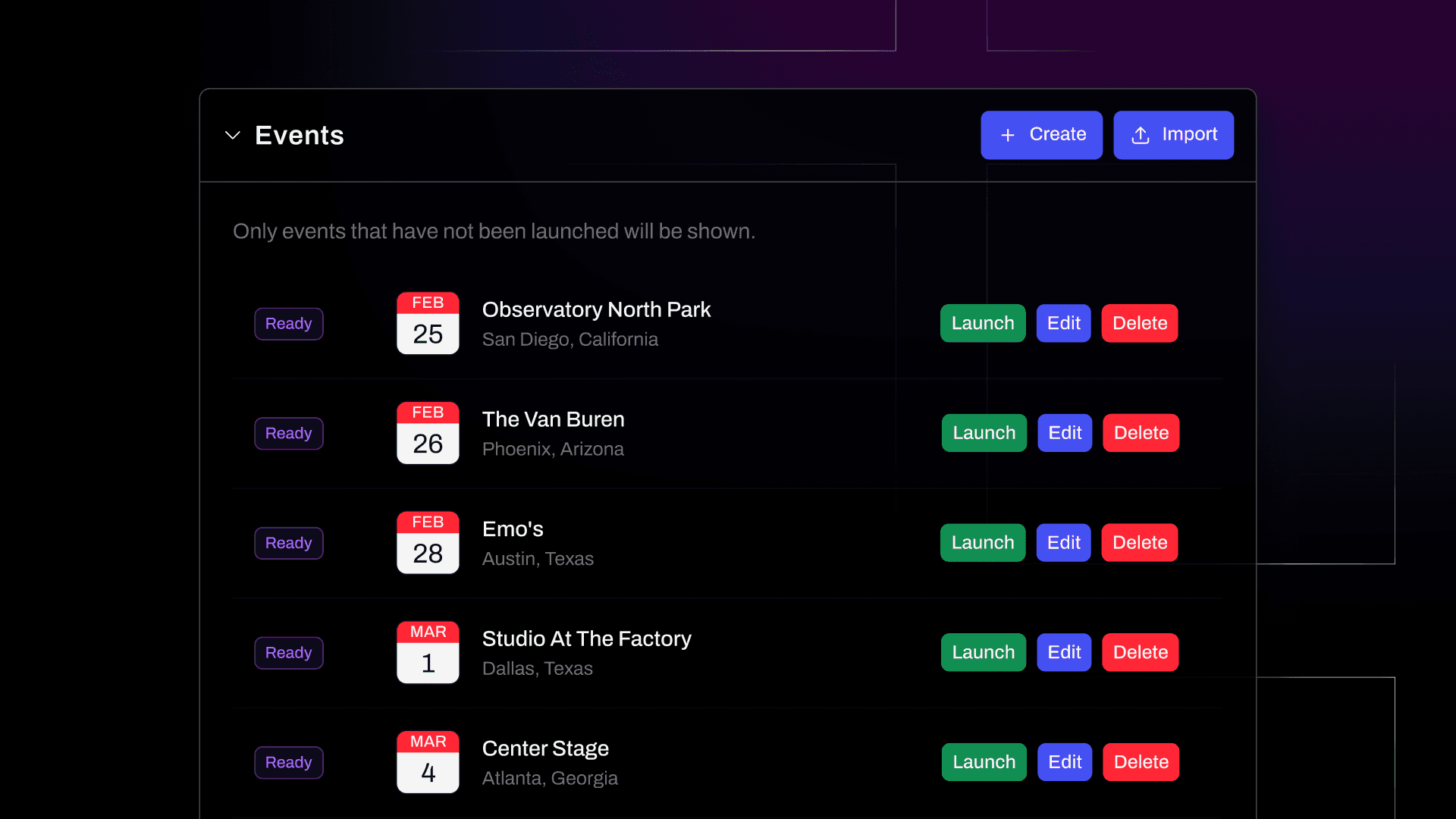 Eventsheet Event Ads