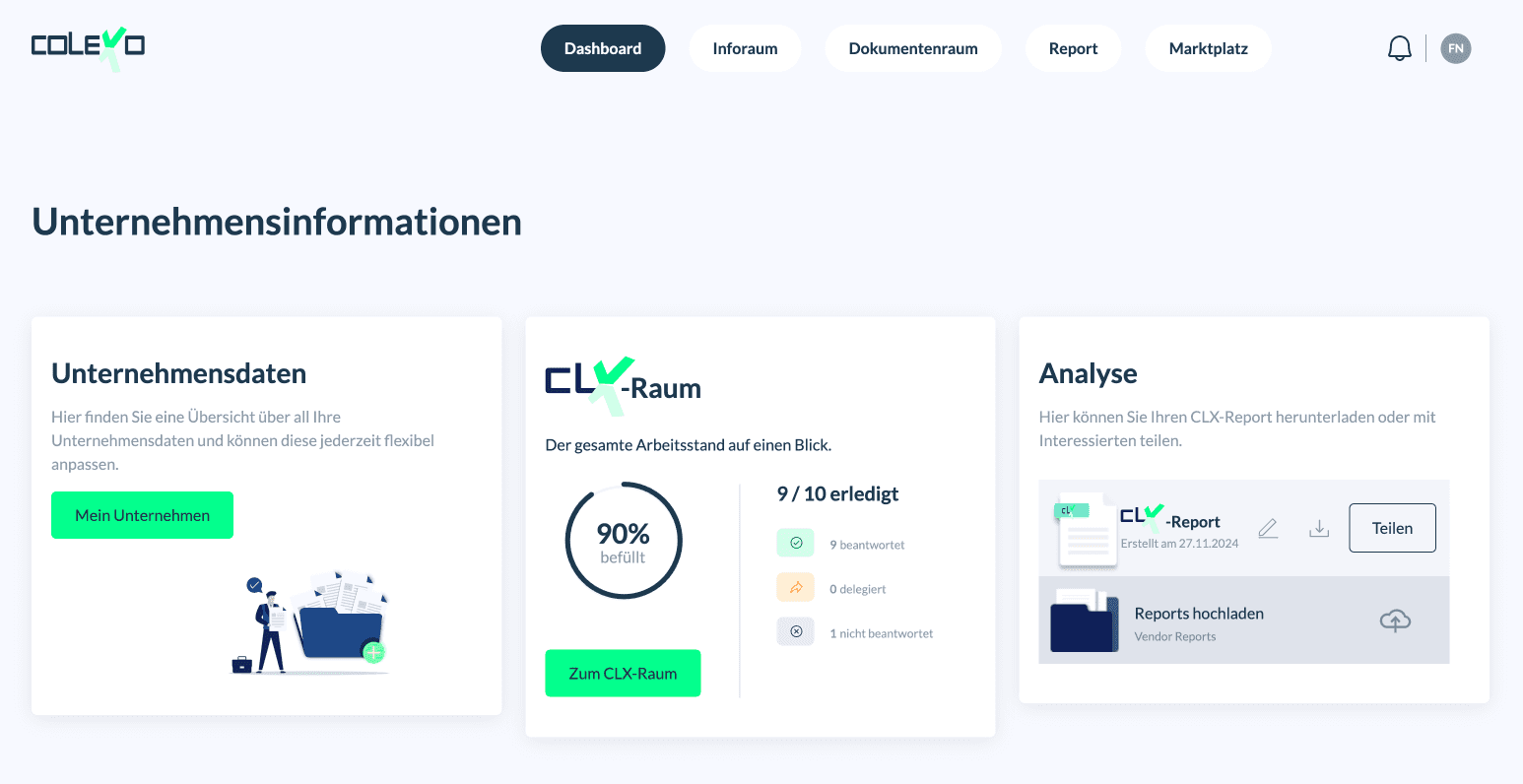 A digital user interface showcasing three sections: options for analytics, goals, and reports, in a minimal design.