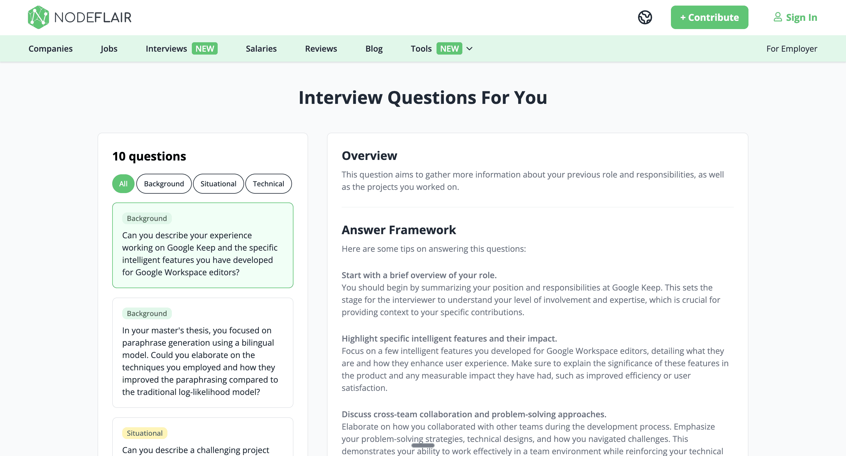 NodeFlair Questions Generated