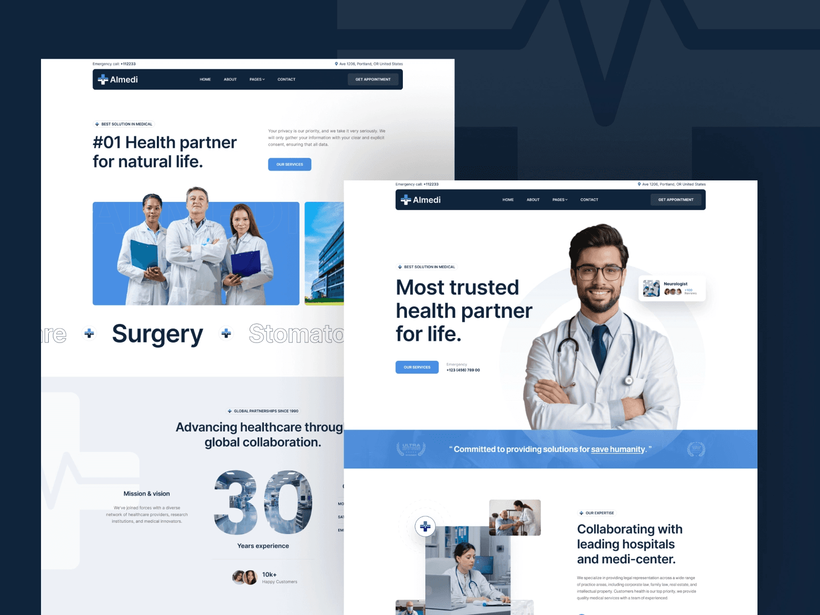 Top 12 Medical Website Templates - Al-Medi