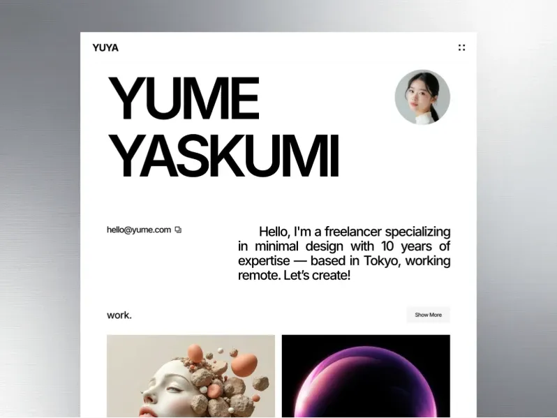 yuya framer website template