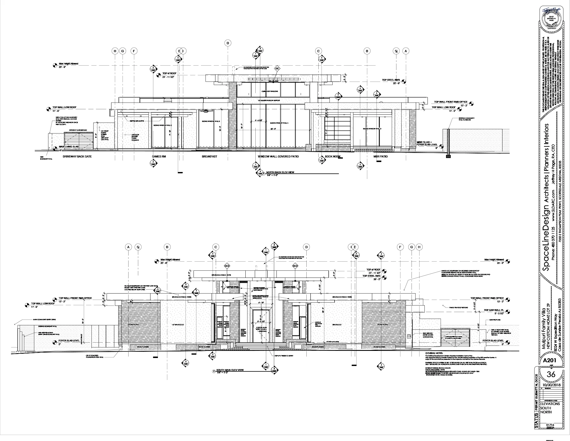 Architectural cad building section view.