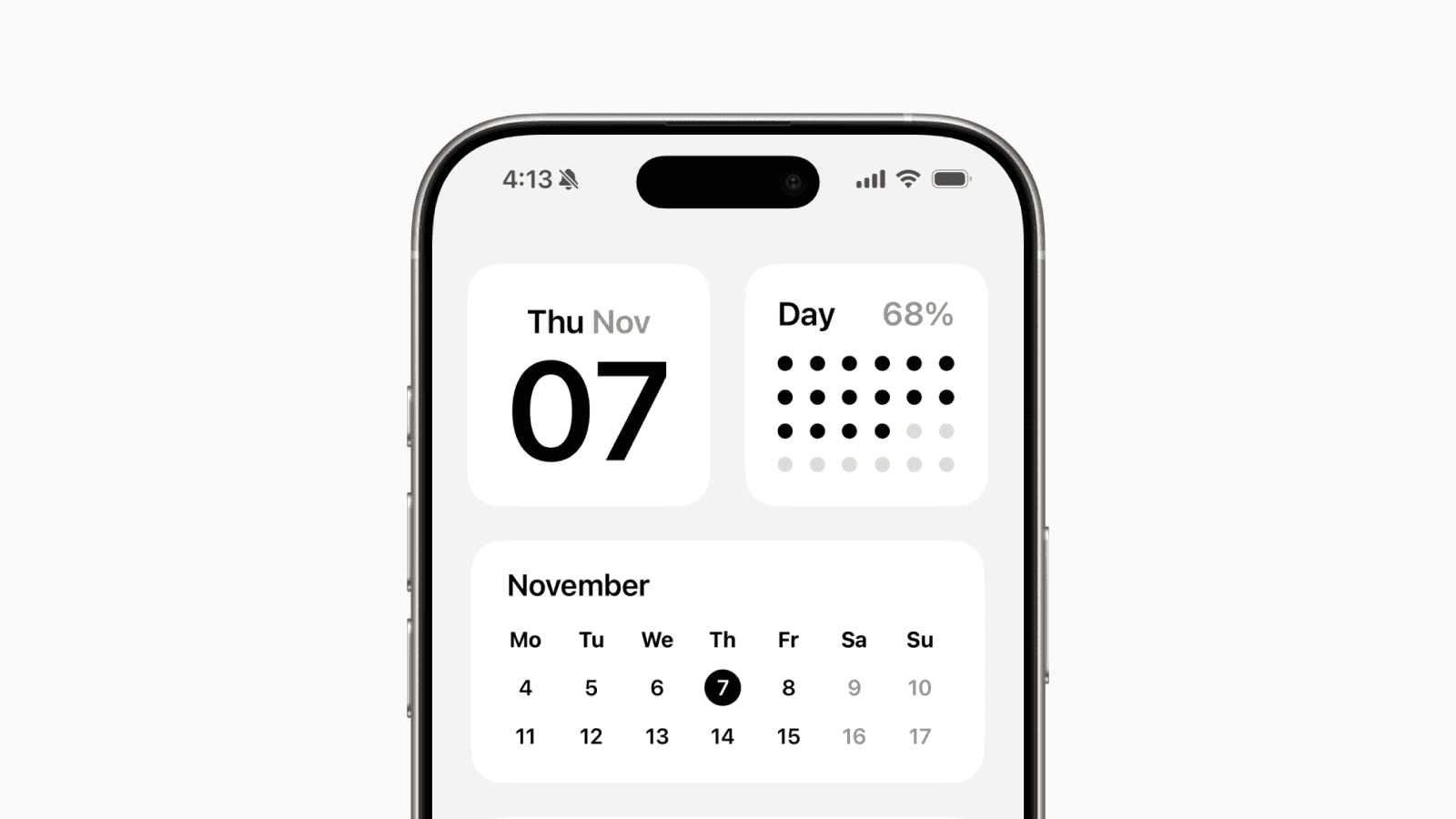 Minimal widgets on the iPhone home screen