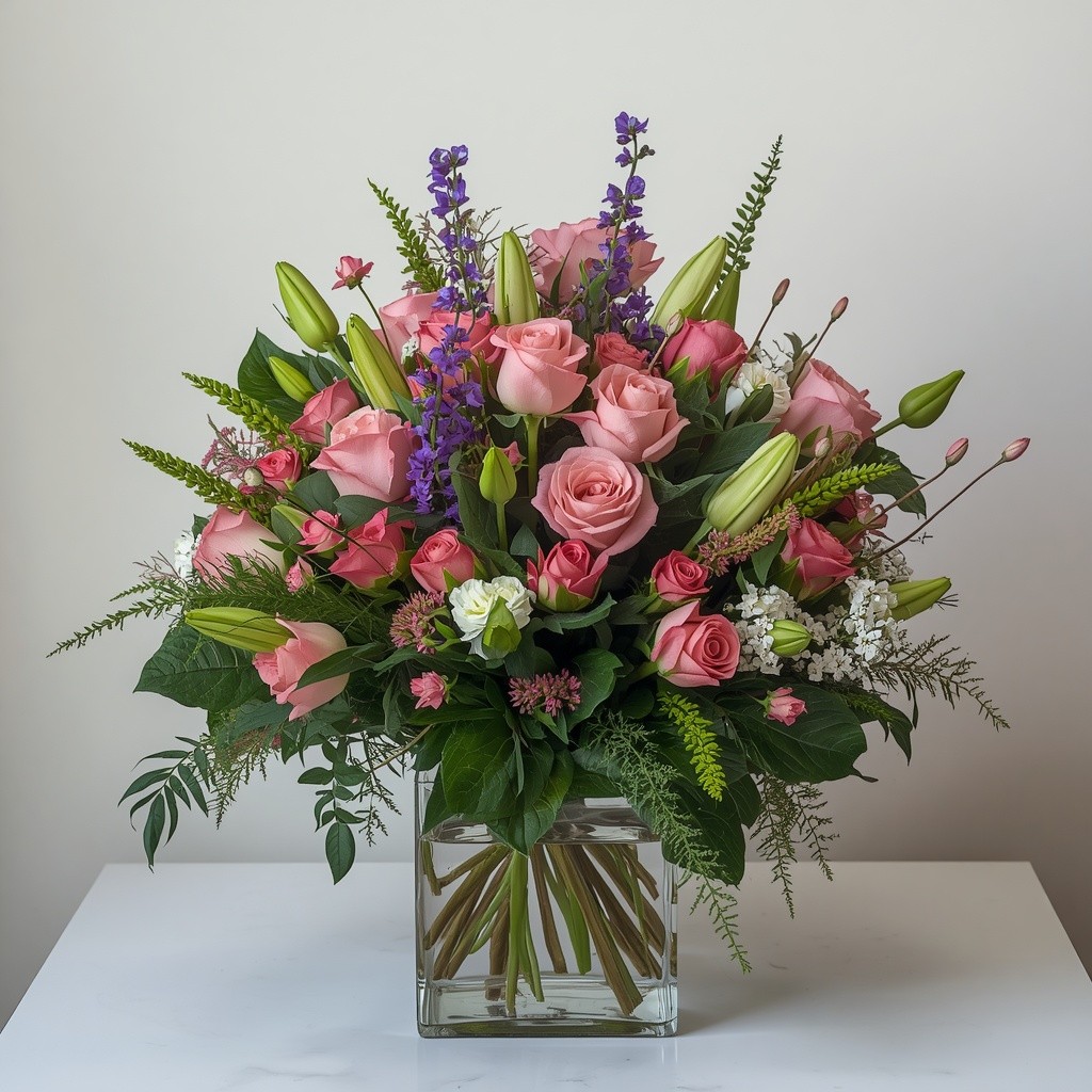 Sweet Remembrance – funeral sympathy floral arrangement, hand-delivered by local DMV florist | Our Legacy Thread™