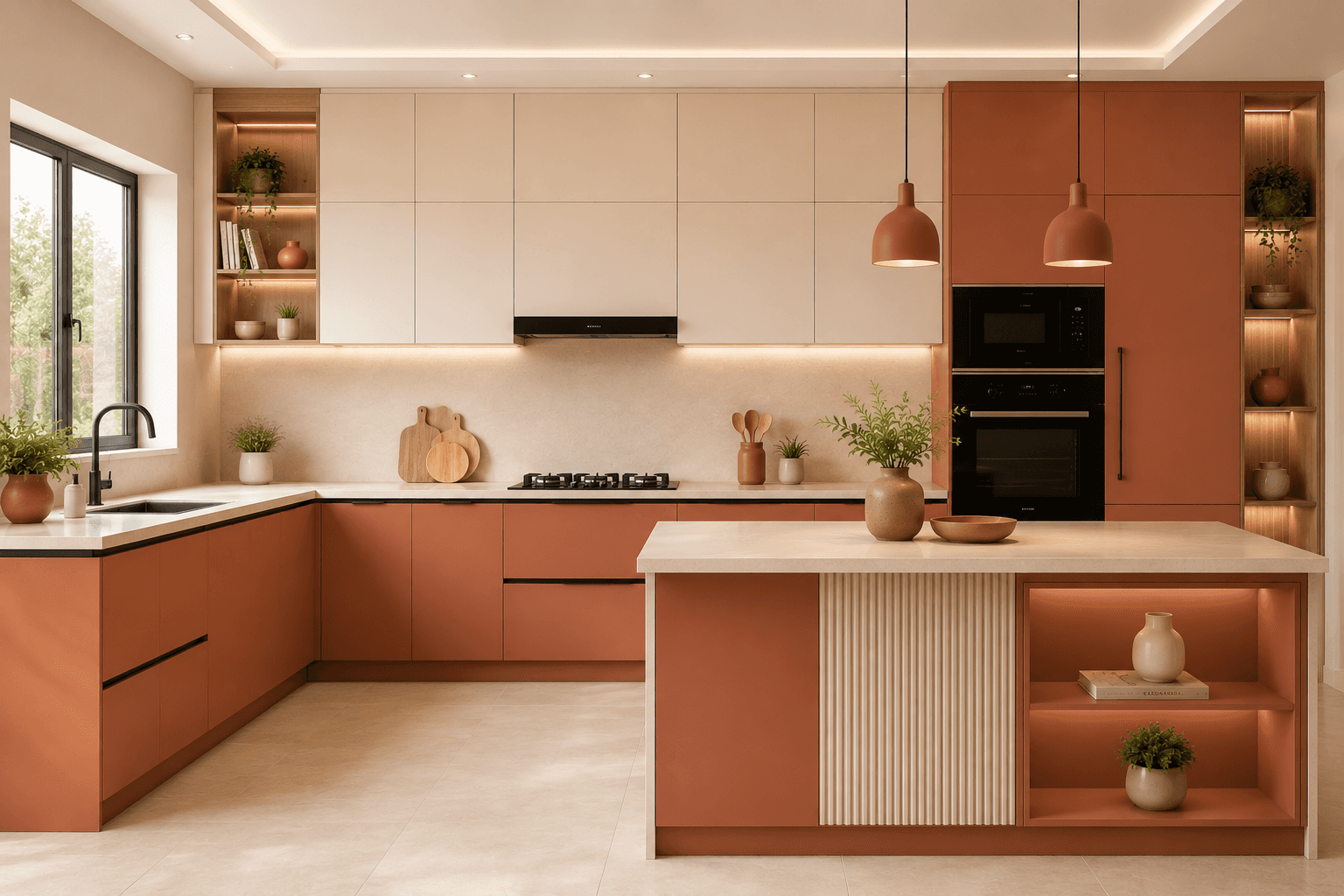 Terracotta and Cream Laminate