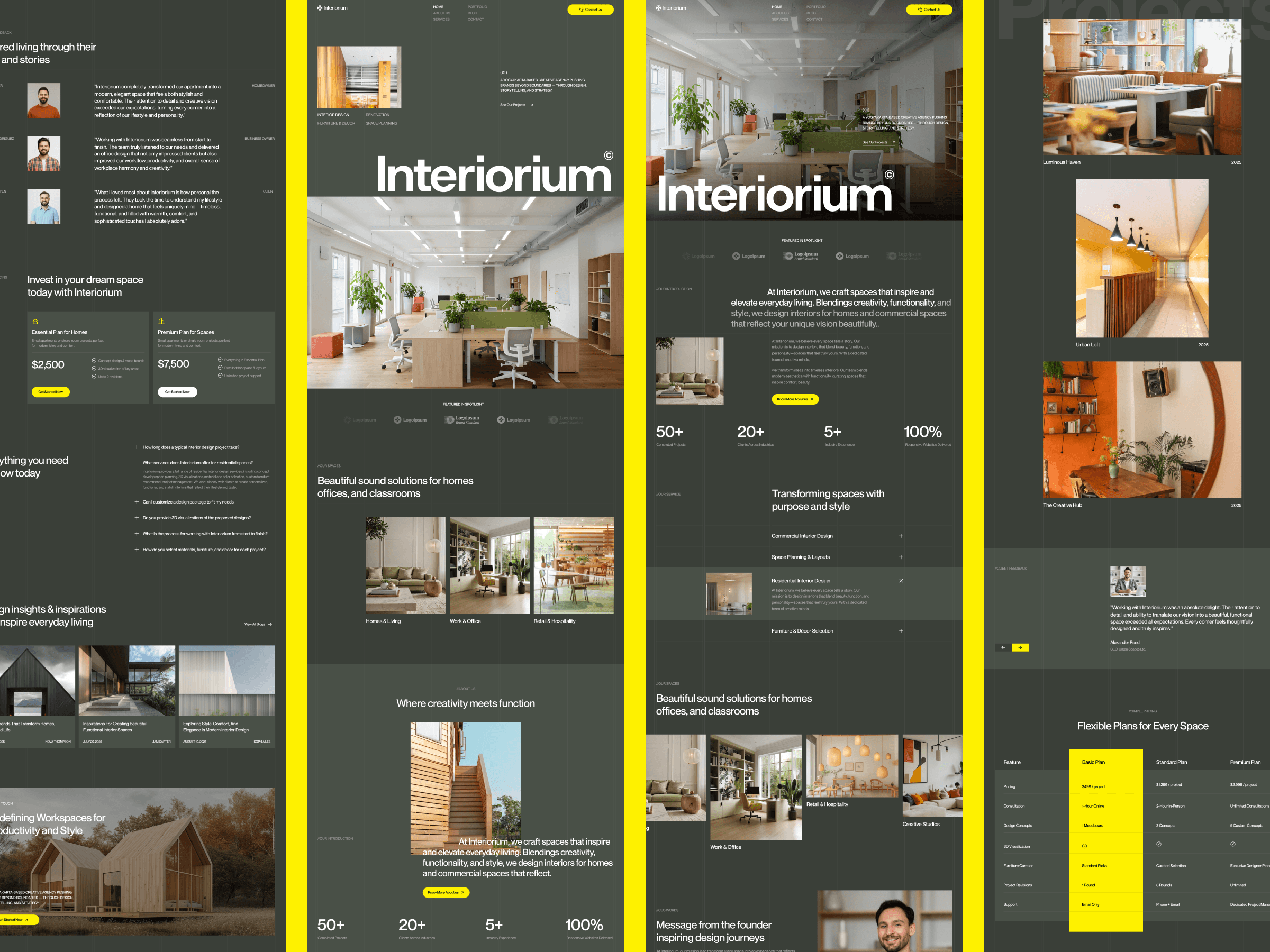 webflow interior agency template