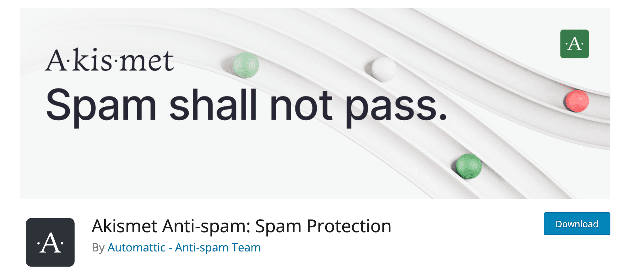 Akismet download page