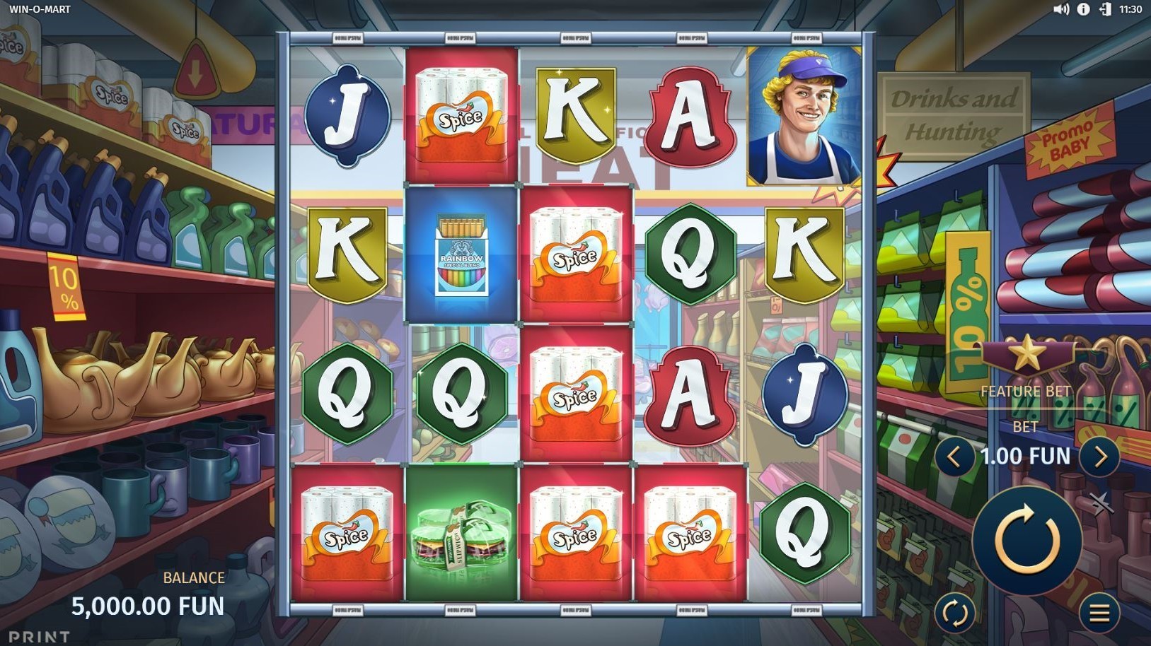 Win-O-Mart — session en jeu