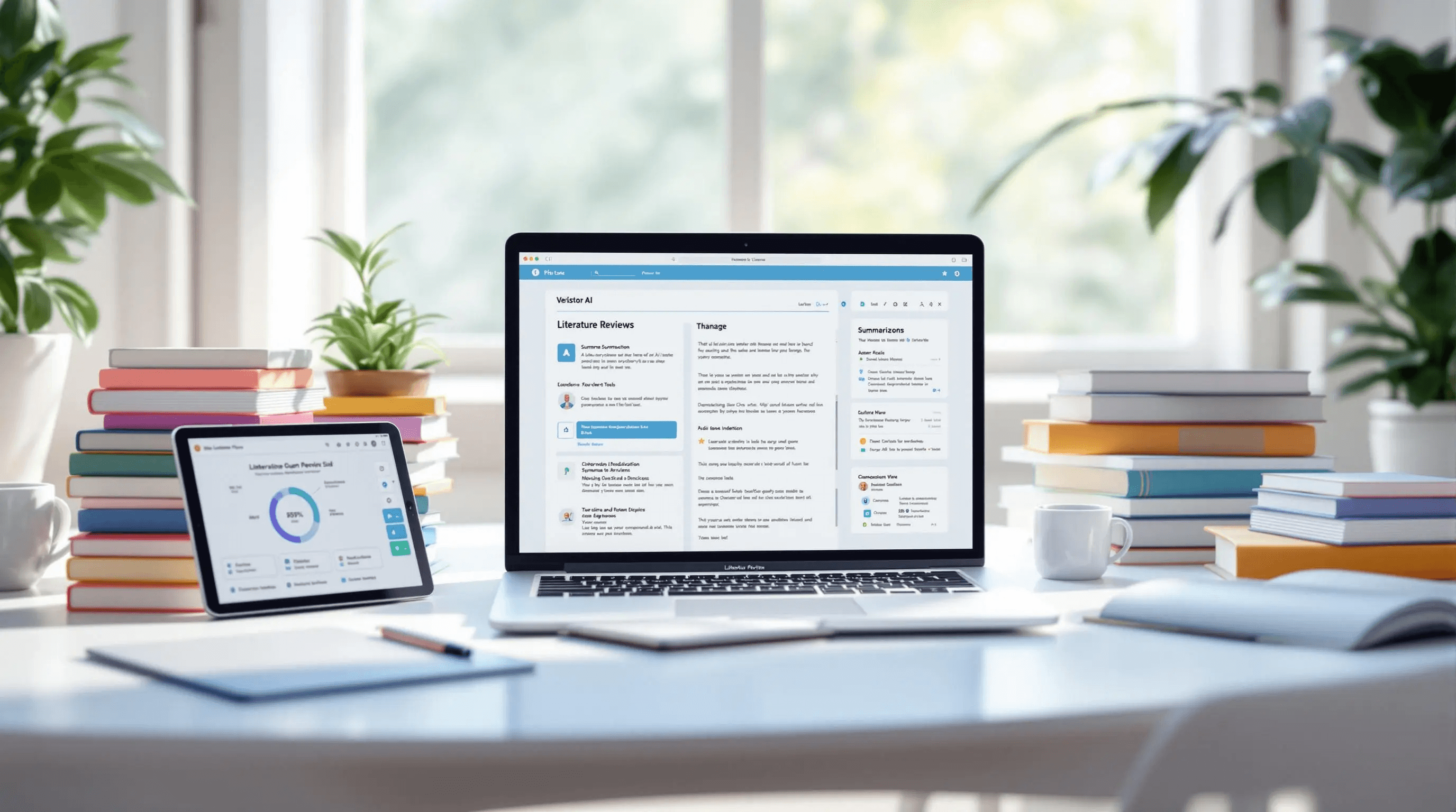 Laptop and tablet for academic research - AI Tools for Systematic Literature Review