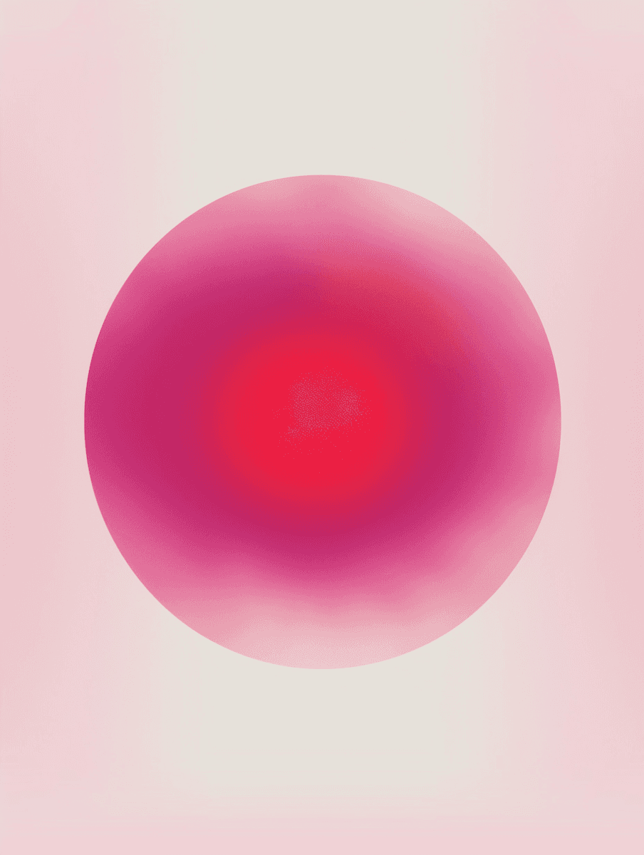 Abstract poster of red pink circle