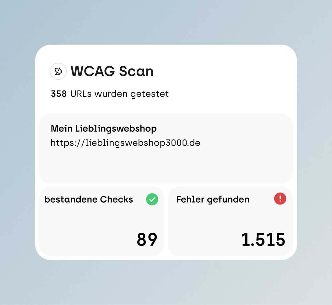 Mockup einer To-Do-Liste, die alle Aufgaben zur Barrierefreiheit auf der Webseite übersichtlich darstellt