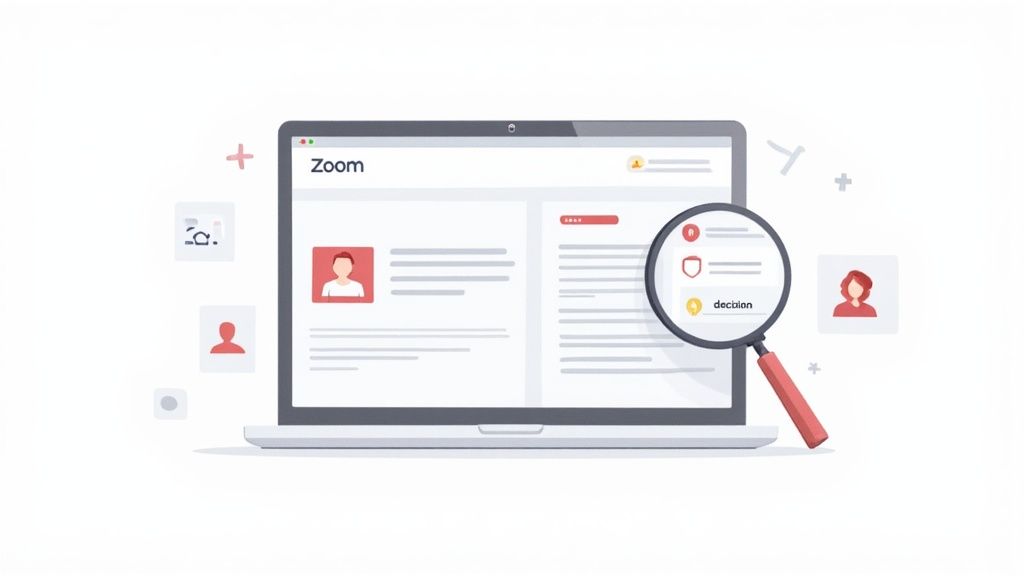 A screenshot of the Zoom application homepage, showing the interface for starting or joining a meeting.