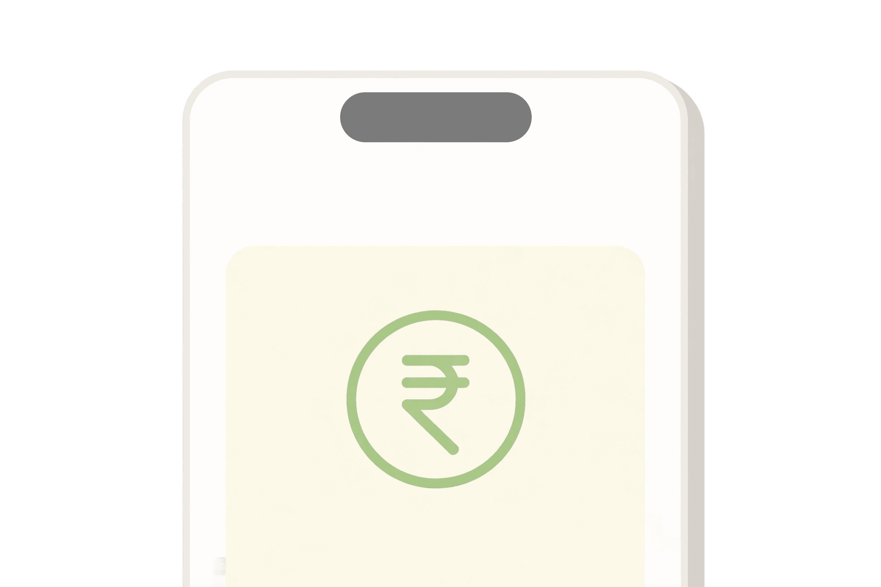mobile illustration which showing rupees sign