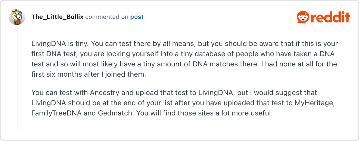 Post on Reddit