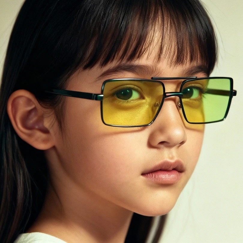 Little girl Portrait with Glasses