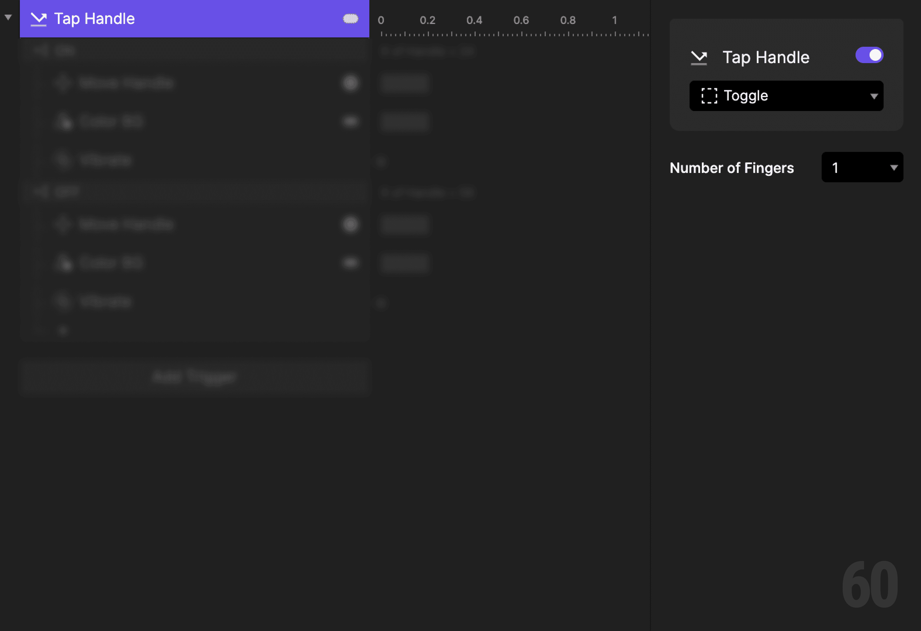 This is a screenshot of Step 1: Add a tap trigger.