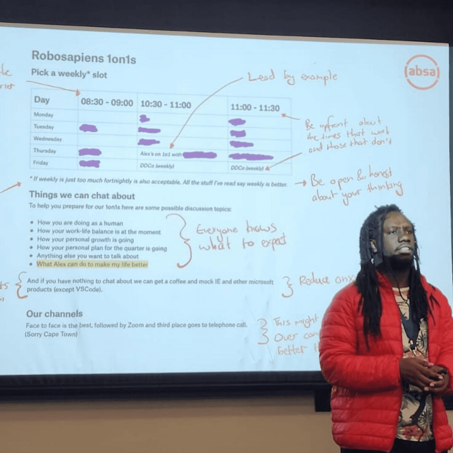 Male Professional talking using Microphone