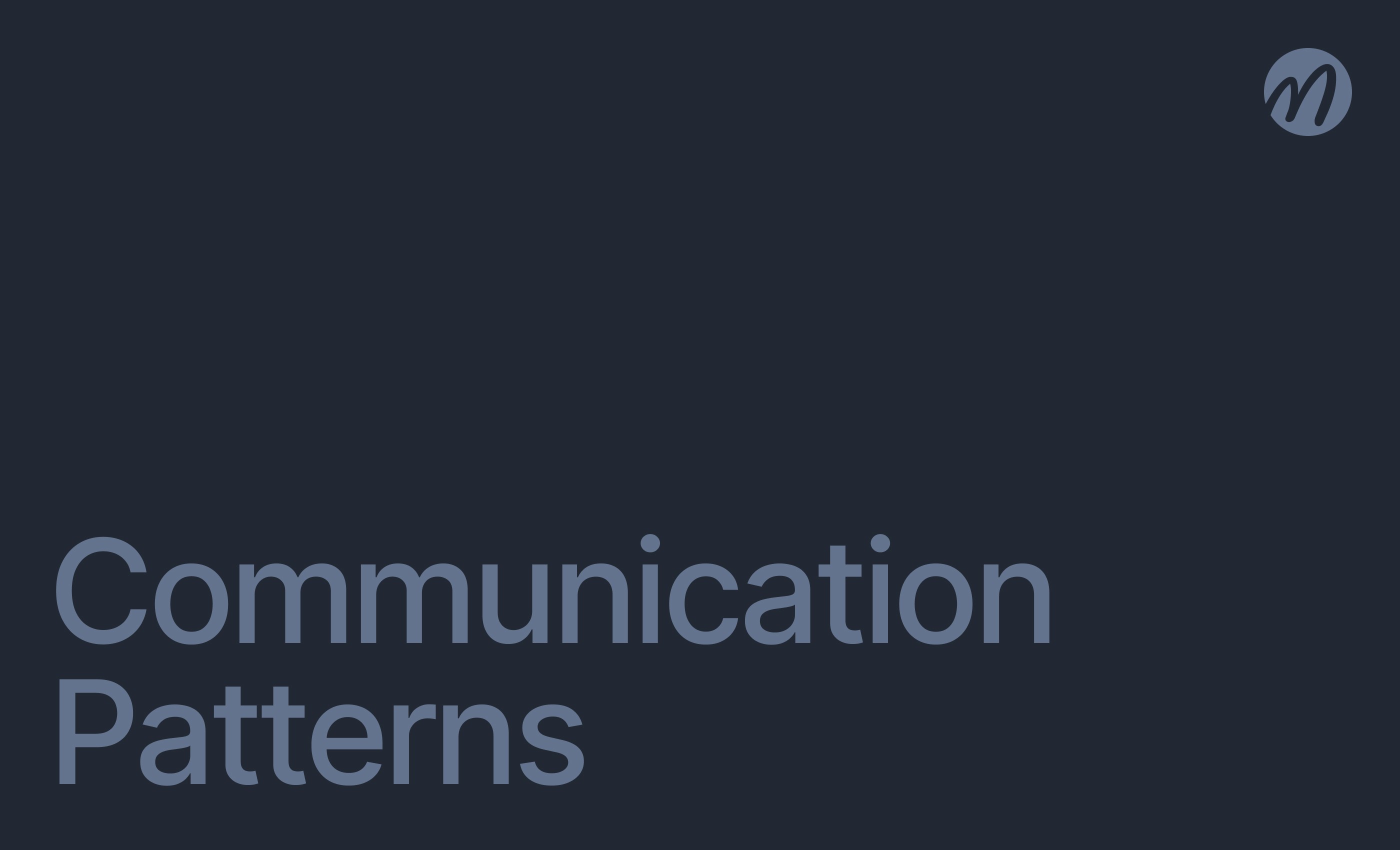Communication patterns