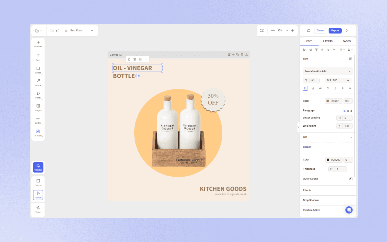 glorify-app-oil-vinegar-bottle-example-product-fonts-source-sans-pro-monserrat-fonts