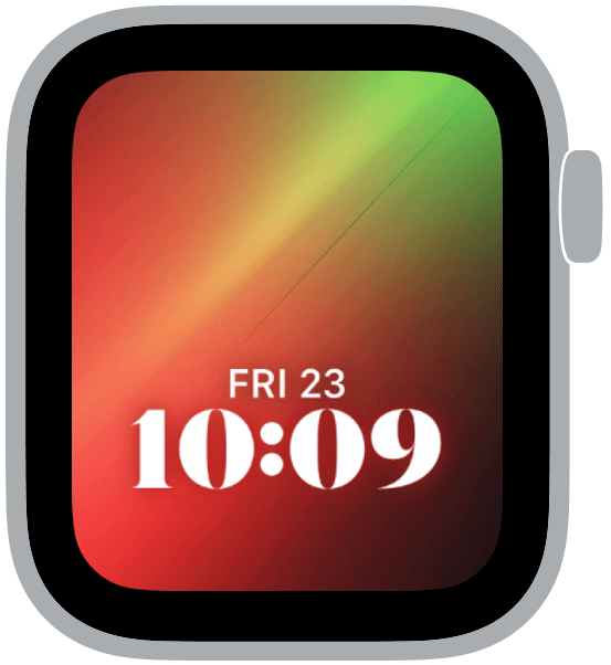 an apple watch face from the festive gradients collection