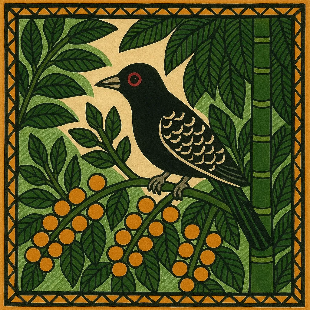 The cuckoo sitting on a branch