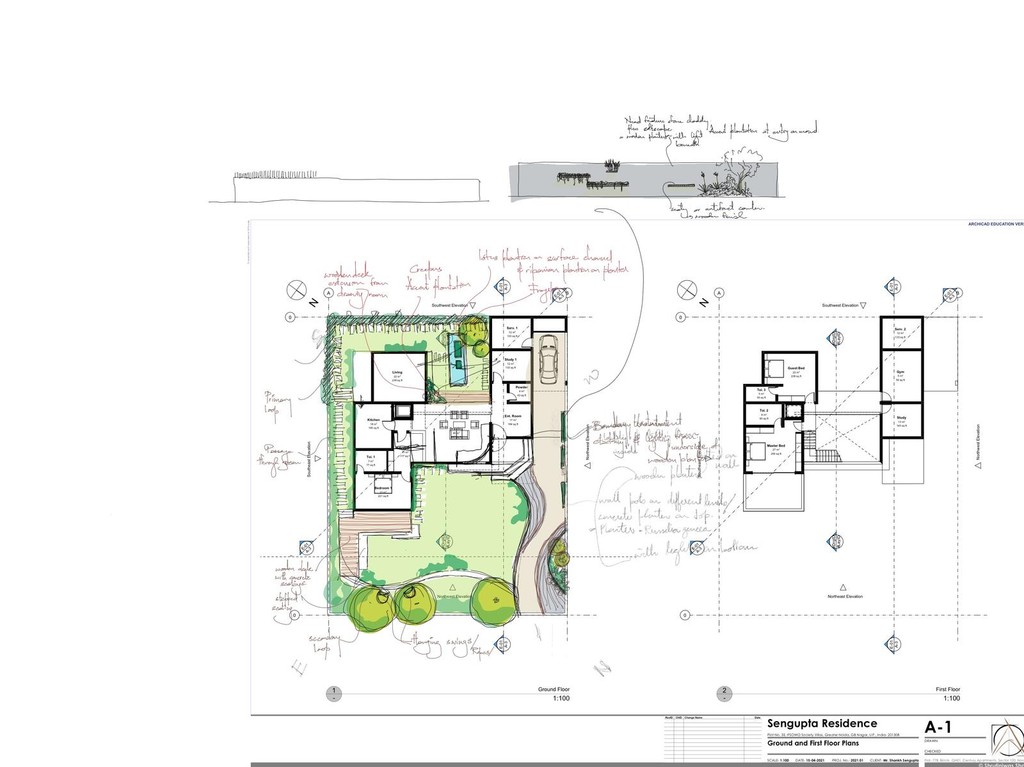 Drawn over the model