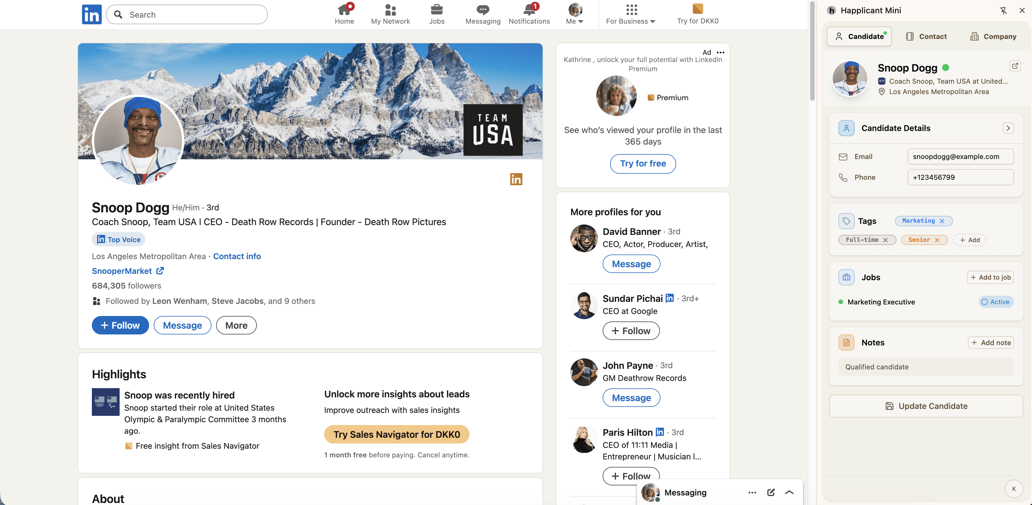 What it looks like on LinkedIn