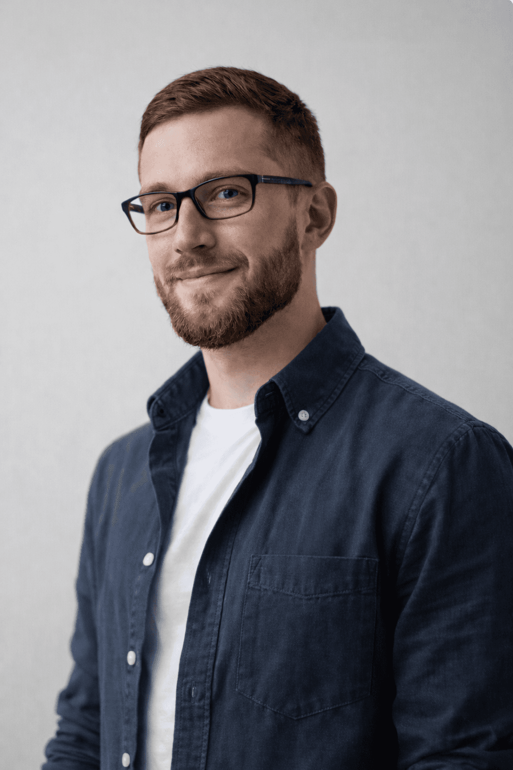 Portrait of portfolio creator – front view